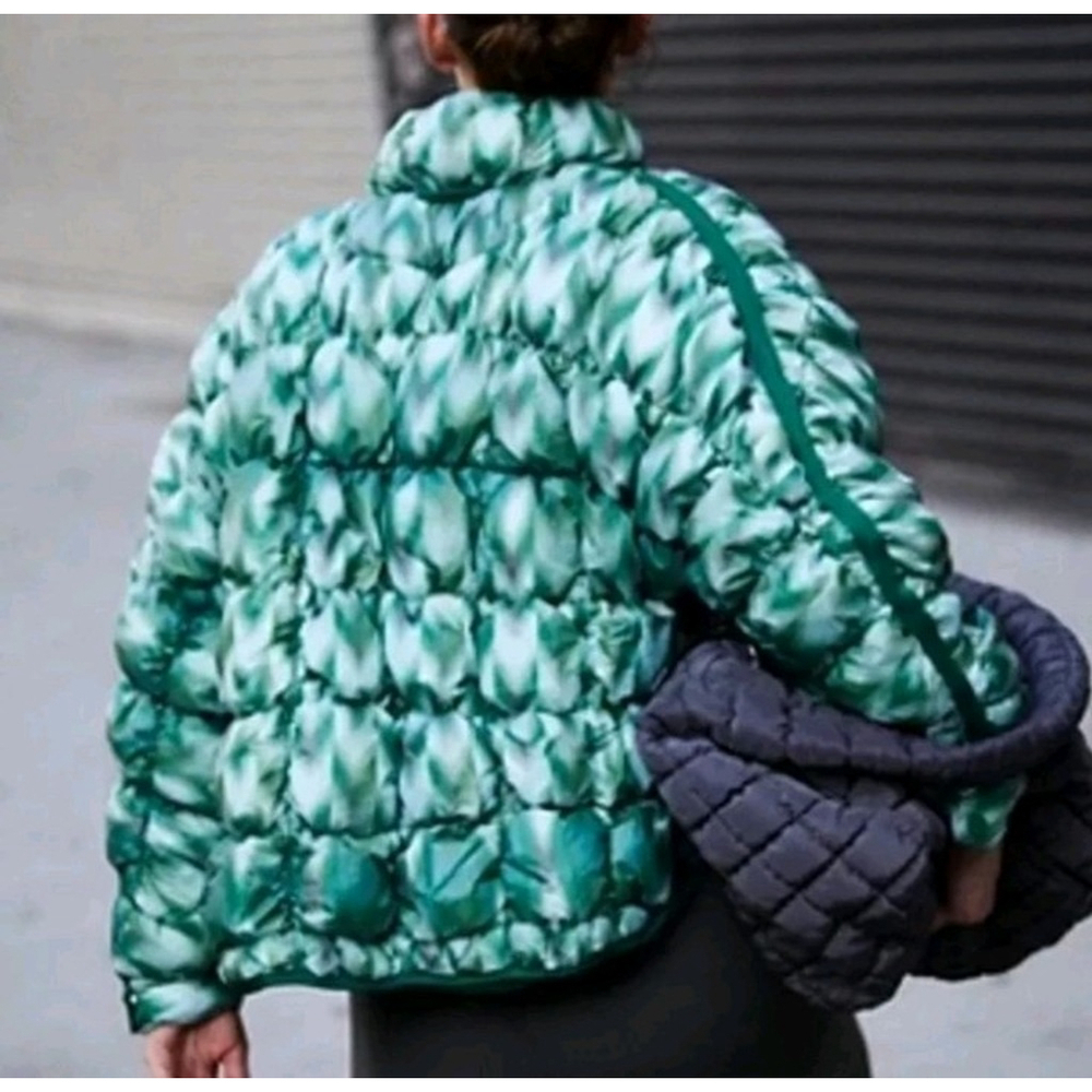 NWOT Free People Kelly Green Pippa Packable Oversized Puffer Jacket Size XS - Picture 3 of 12